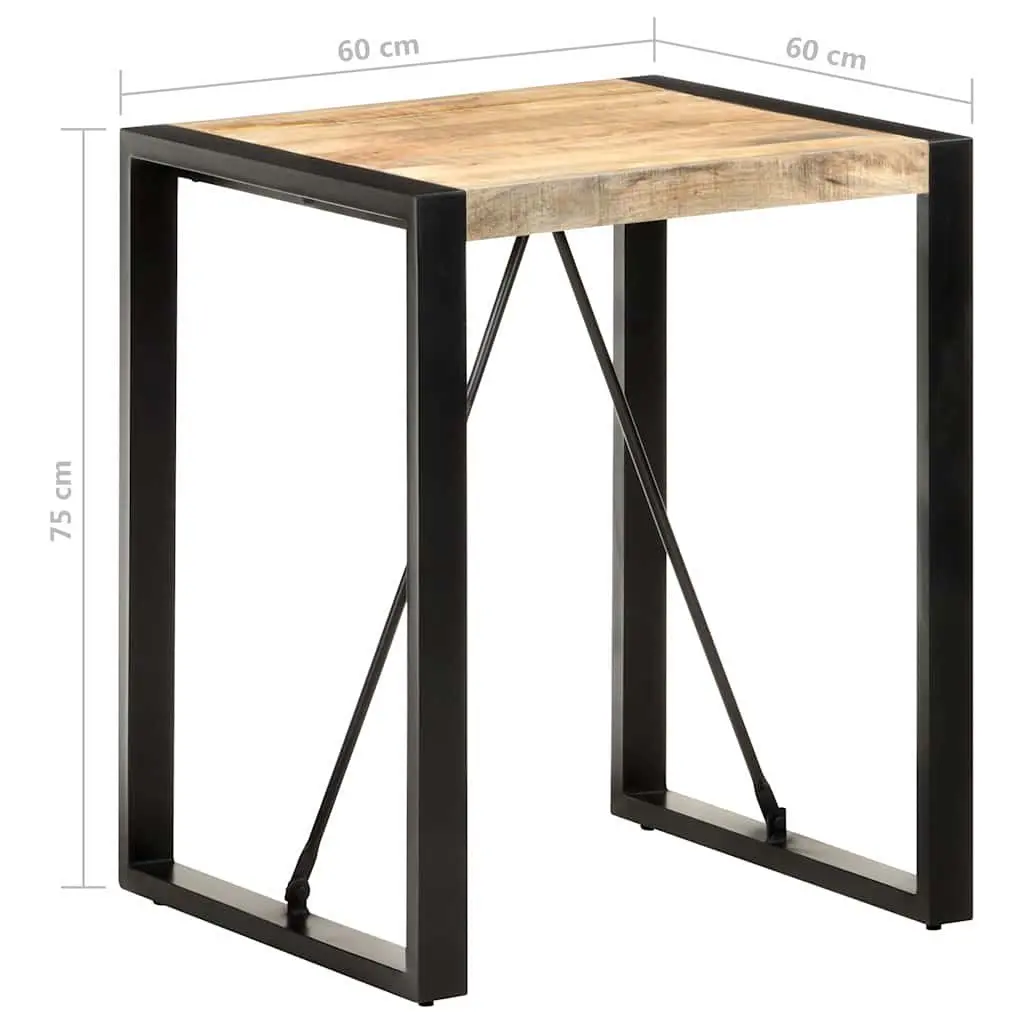 Solid Mango Wood Dining Table 60x60x75 cm
