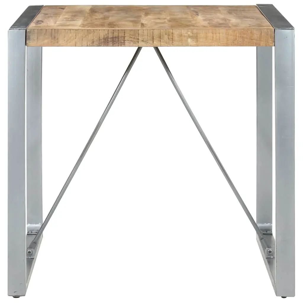 Dining Table 80x80x75 cm Rough Mango Wood Kitchen Room Furniture Industrial
