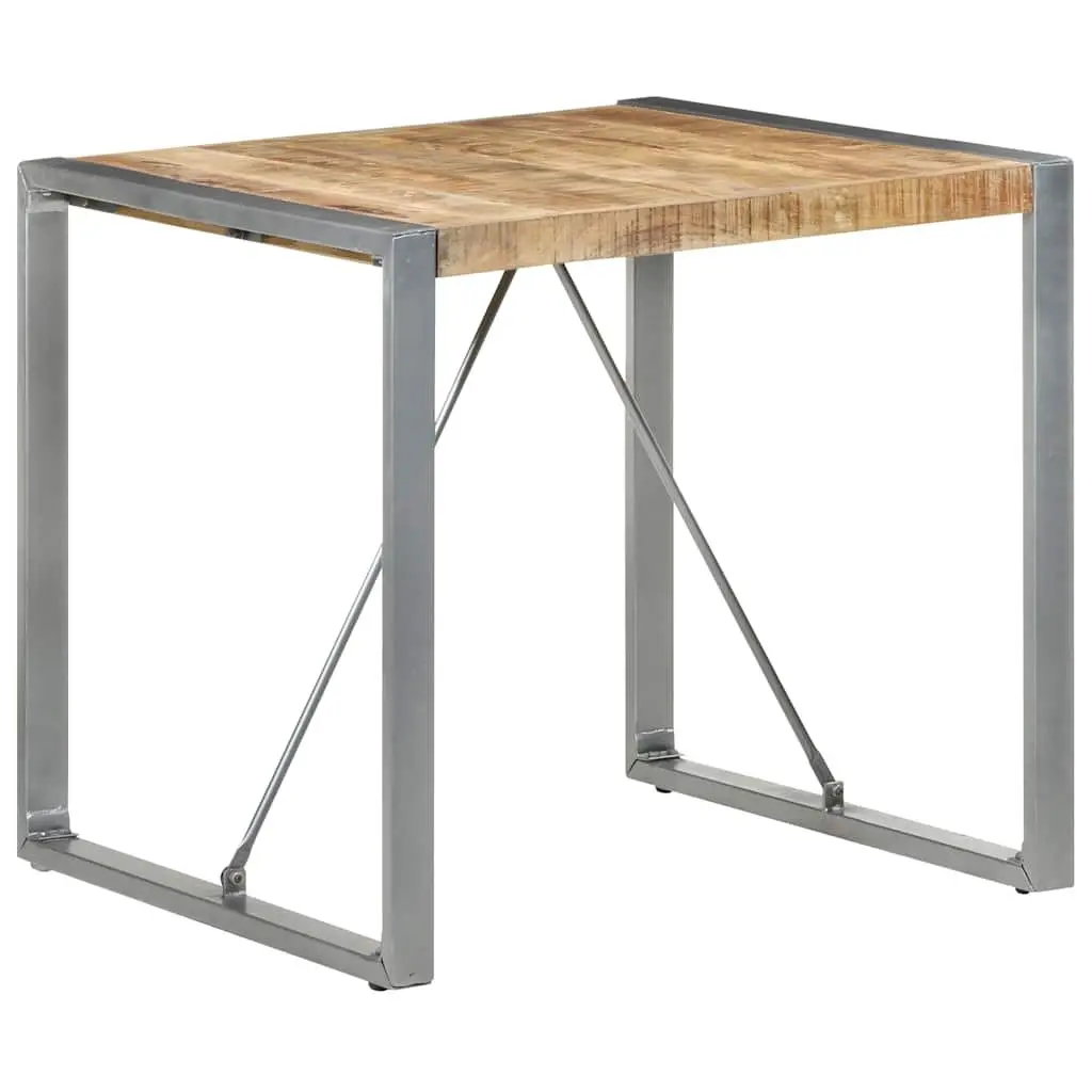 Dining Table 80x80x75 cm Rough Mango Wood Kitchen Room Furniture Industrial