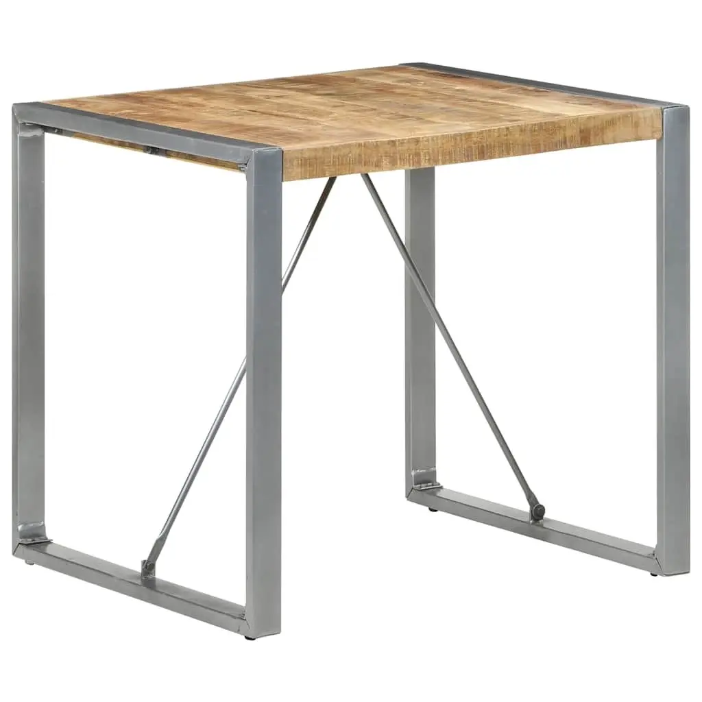 Dining Table 80x80x75 cm Rough Mango Wood Kitchen Room Furniture Industrial