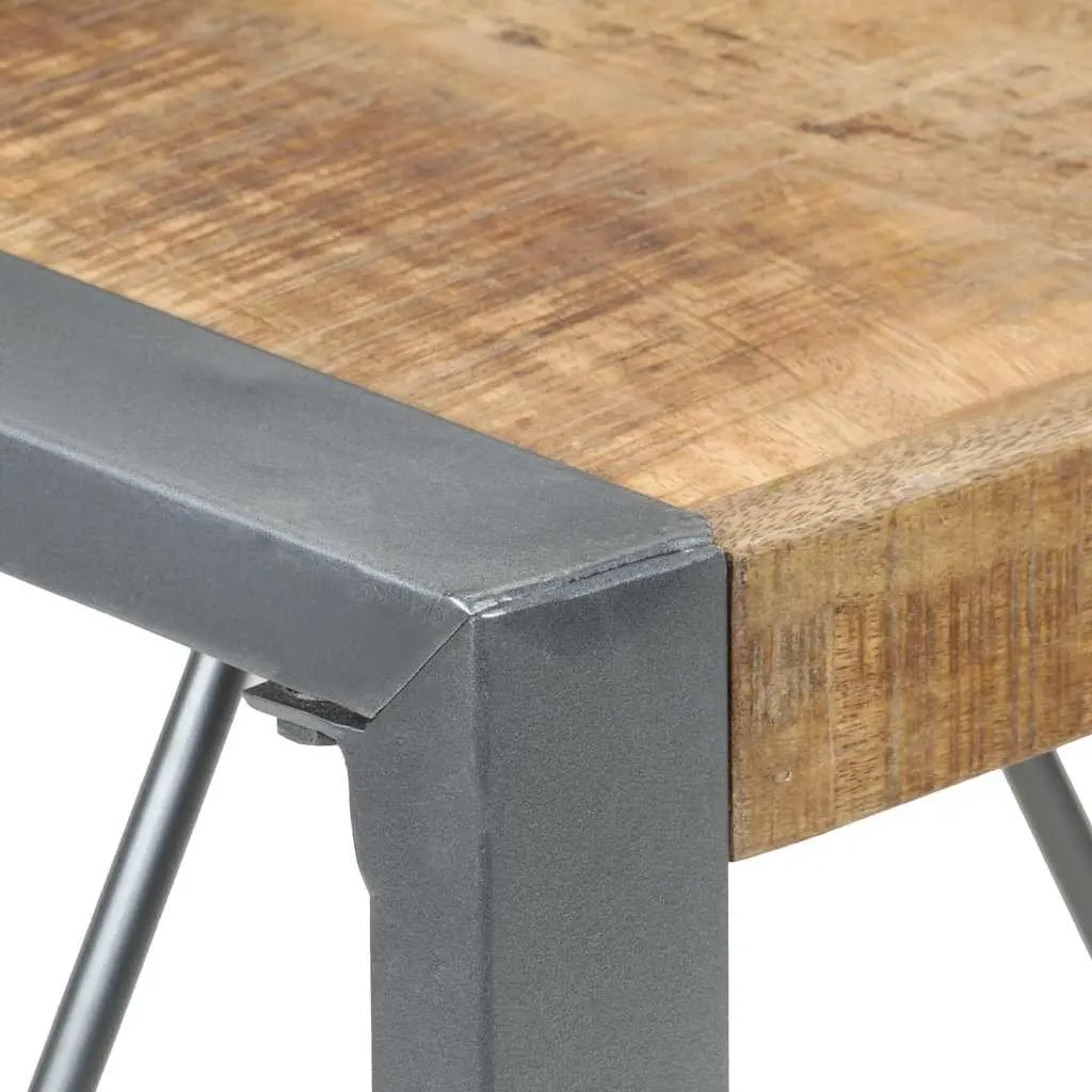 Dining Table 80x80x75 cm Rough Mango Wood Kitchen Room Furniture Industrial