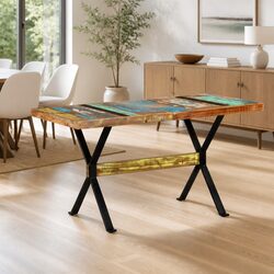 Solid Reclaimed Wood Dining Table 140x70x76 cm