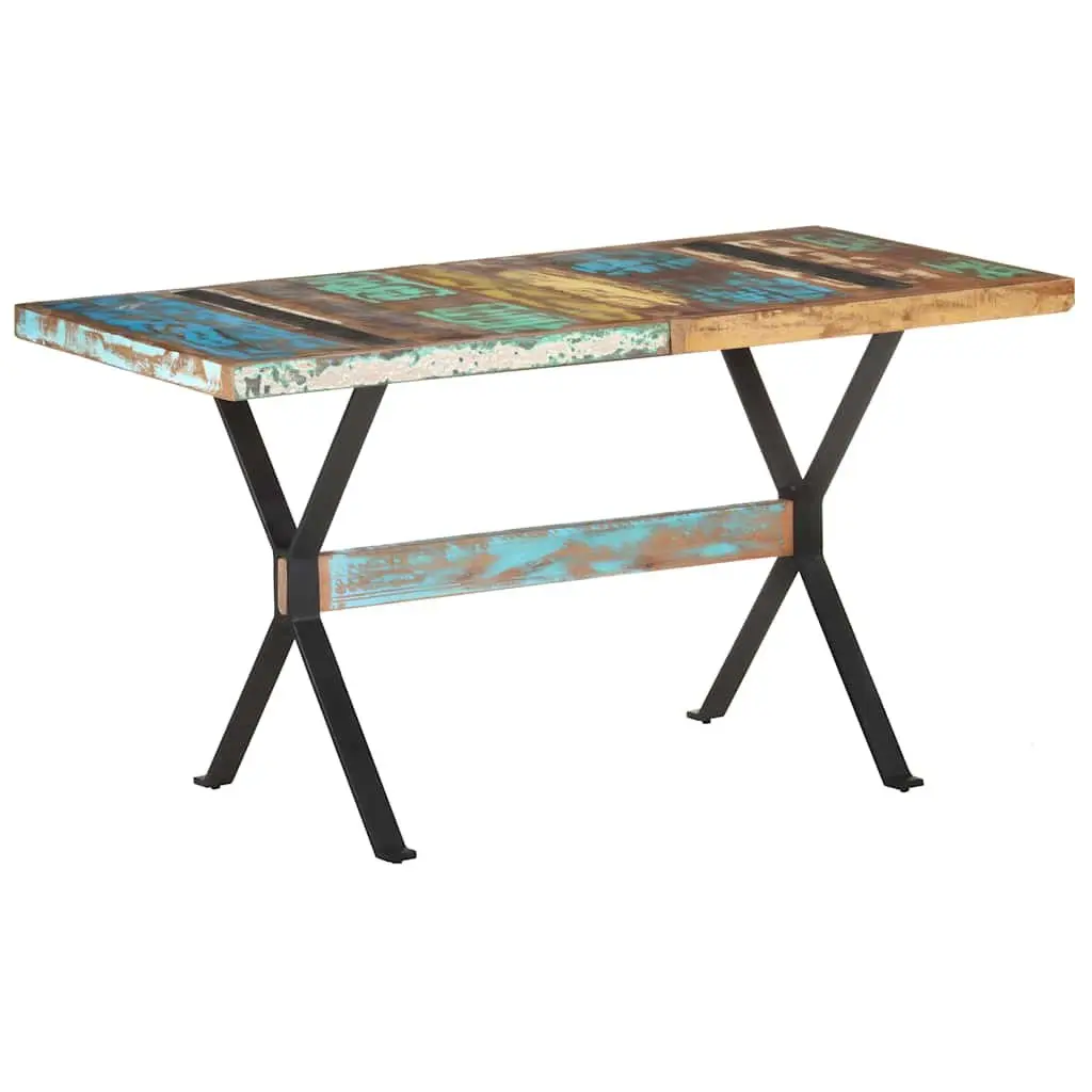 Solid Reclaimed Wood Dining Table 140x70x76 cm