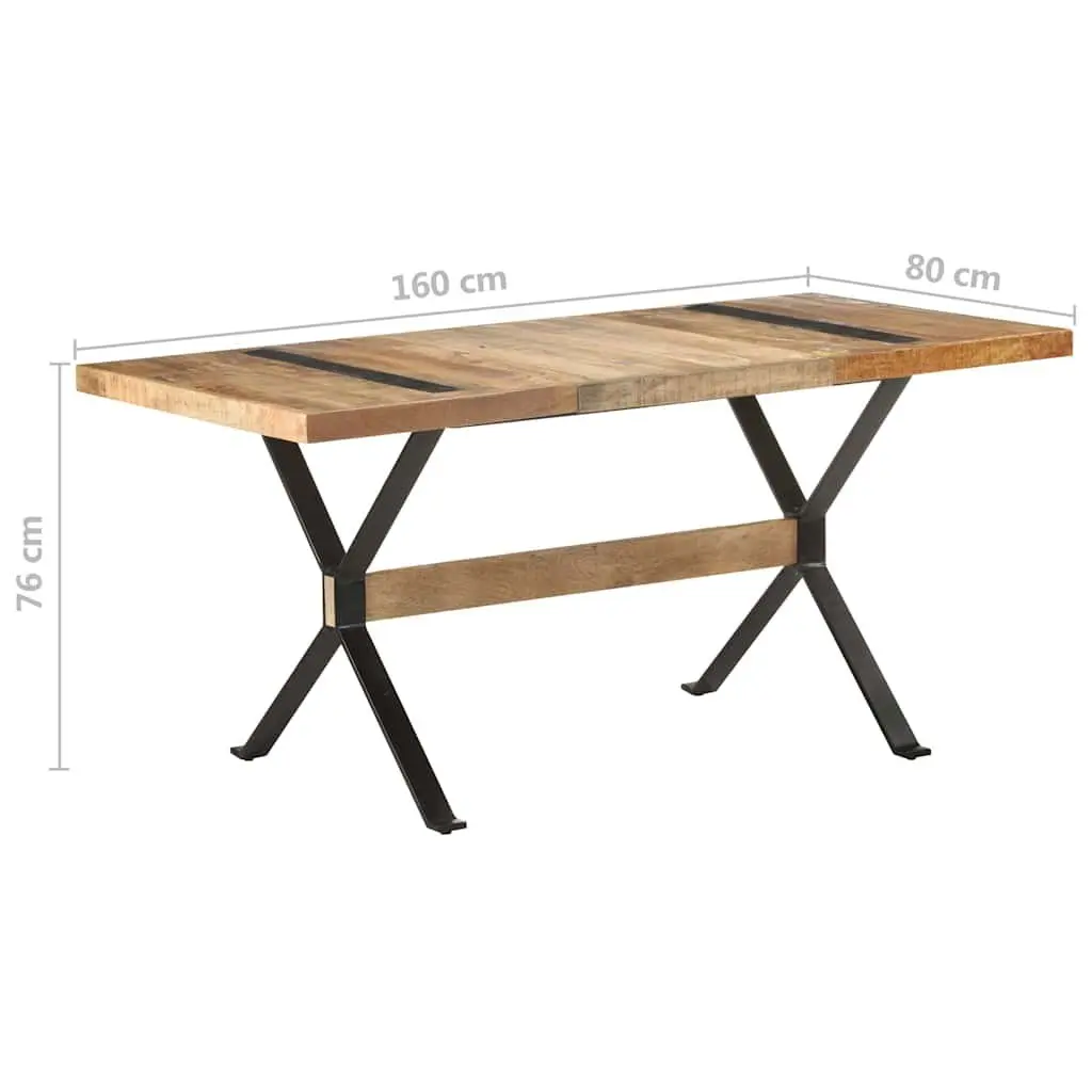 Dining Table Industrial Style 160x80x76 cm Wooden