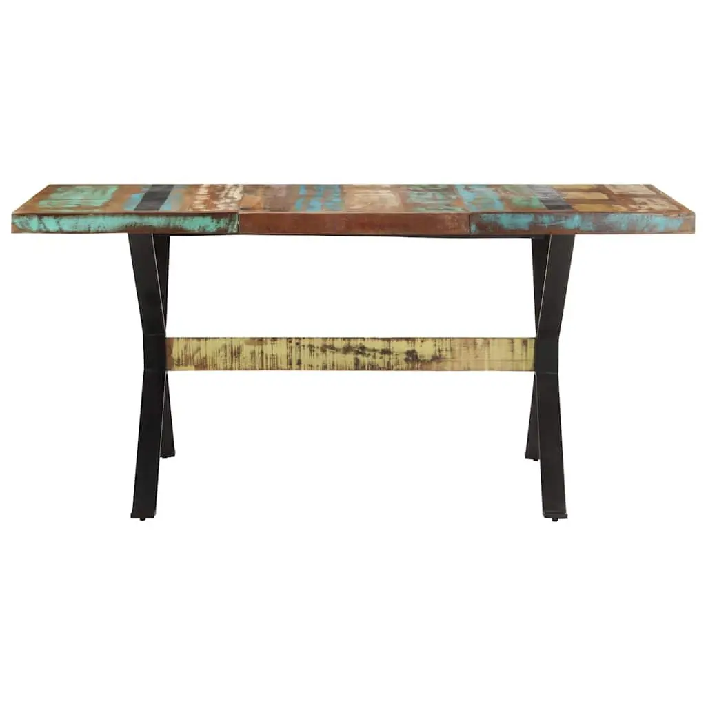 Dining Table Industrial 160x80x76 cm Solid Reclaimed Wood