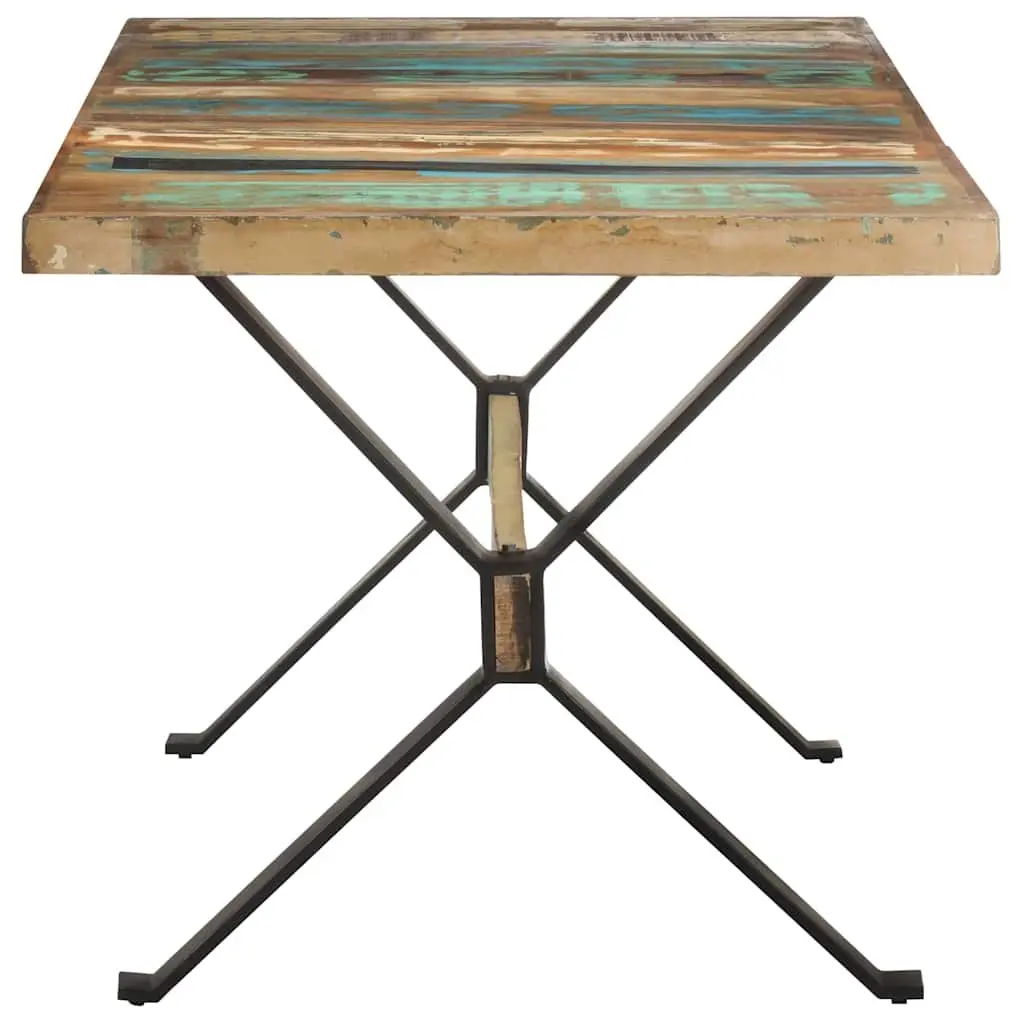 Dining Table Industrial 160x80x76 cm Solid Reclaimed Wood