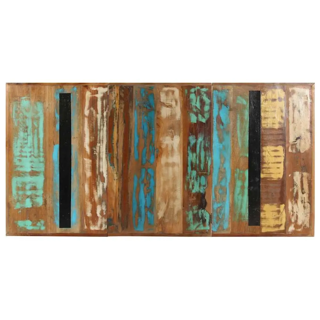 Dining Table Industrial 160x80x76 cm Solid Reclaimed Wood