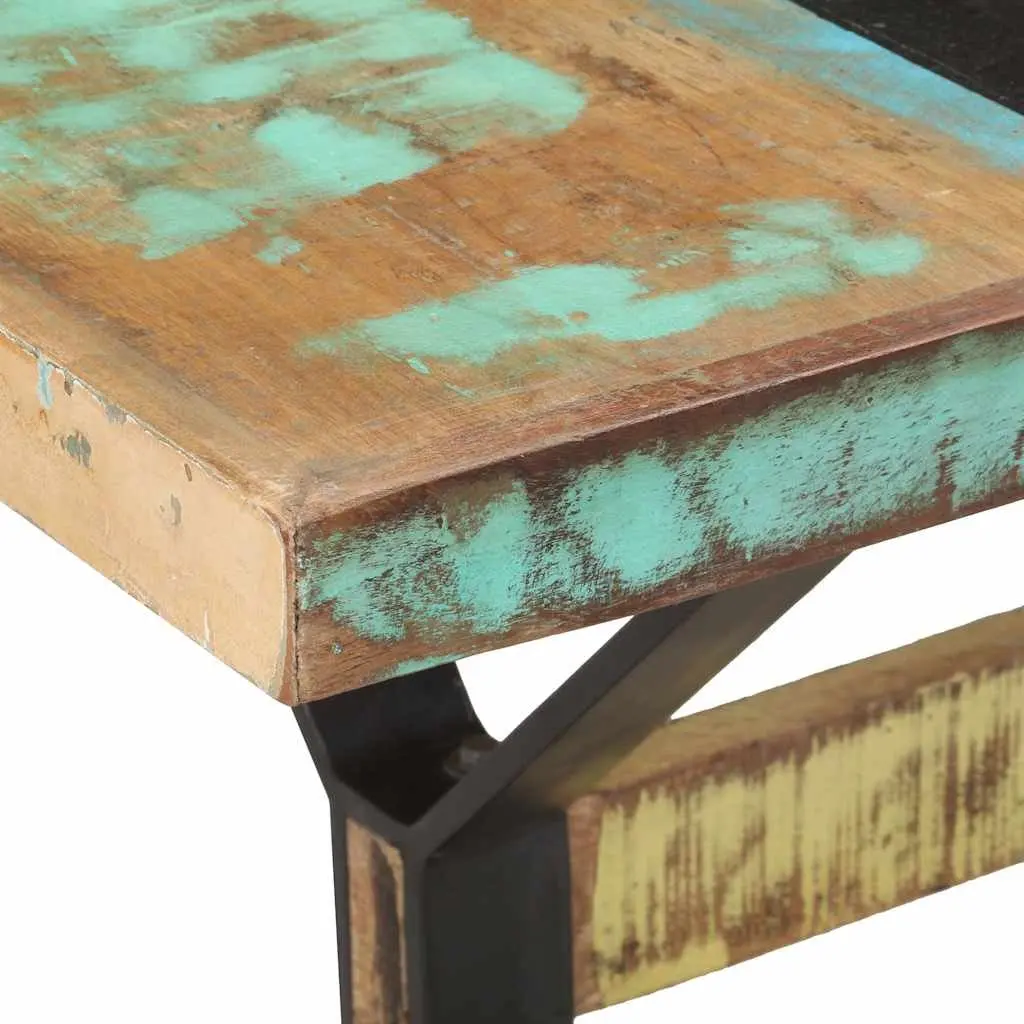 Dining Table Industrial 160x80x76 cm Solid Reclaimed Wood