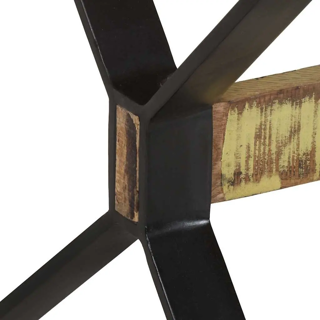 Dining Table Industrial 160x80x76 cm Solid Reclaimed Wood