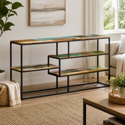 Reclaimed Wood Sideboard 150x30x75 cm in Brown