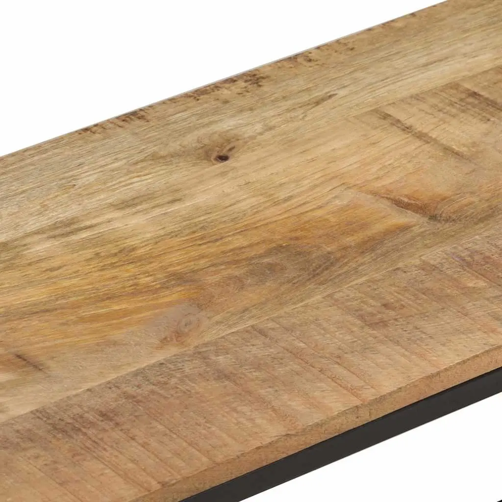 TV Cabinet Industrial Style 180x30x50 cm Rough Mango Wood with Steel Frame
