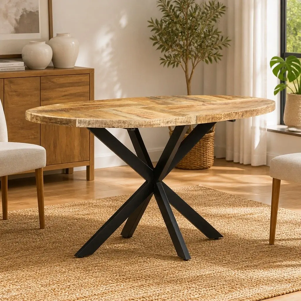 Solid Mango Wood Dining Table Brown 140x80x75 cm