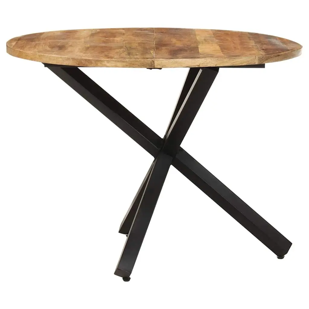 Round Dining Table 100x100x75cm Mango Wood Kitchen Dinner Furniture Brown