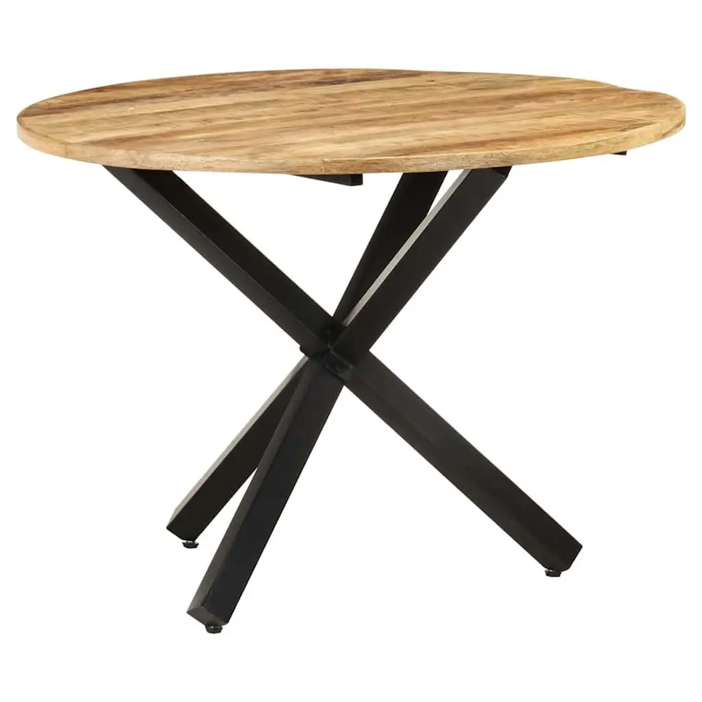 Round Dining Table 100x100x75cm Mango Wood Kitchen Dinner Furniture Brown