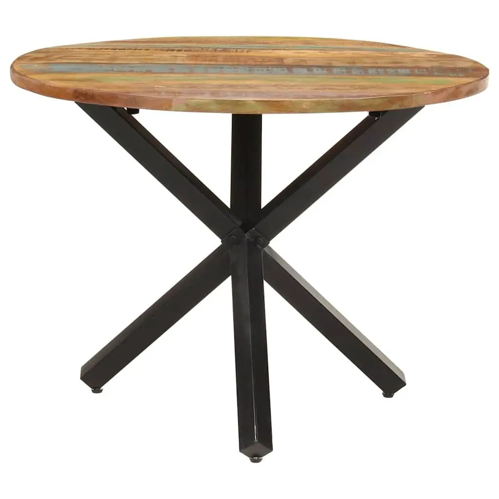 Reclaimed Wood Round Dining Table 100x100x75cm