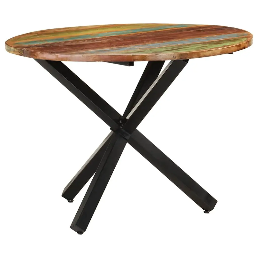 Reclaimed Wood Round Dining Table 100x100x75cm