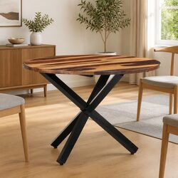 Solid Acacia Wood Dining Table 100x100x75 cm