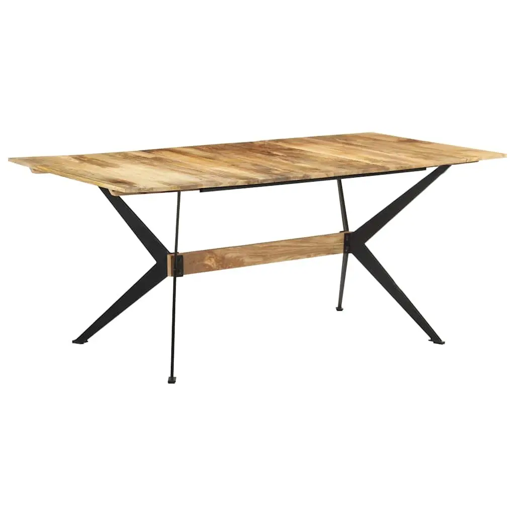 Dining Table Industrial Style 180x90x76cm Solid Mango Wood Brown