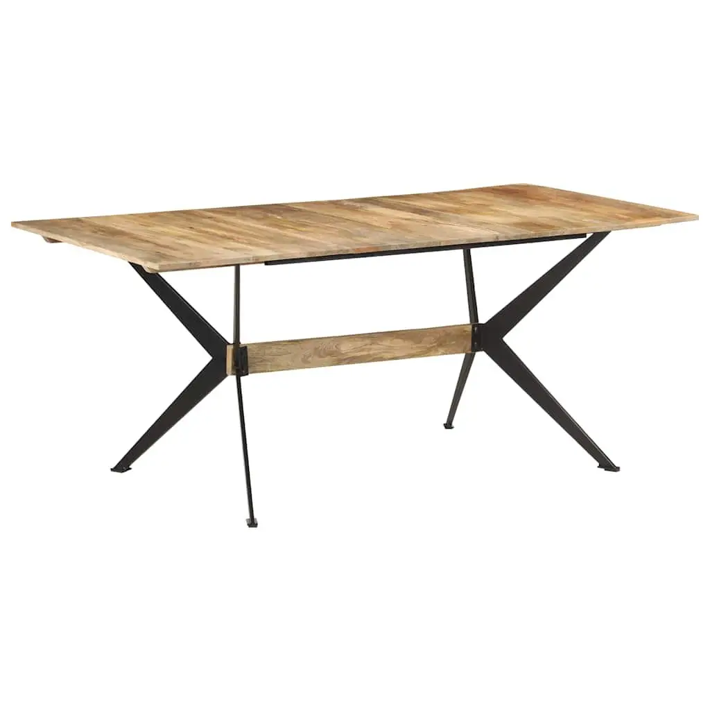Dining Table Industrial Style 180x90x76cm Solid Mango Wood Brown