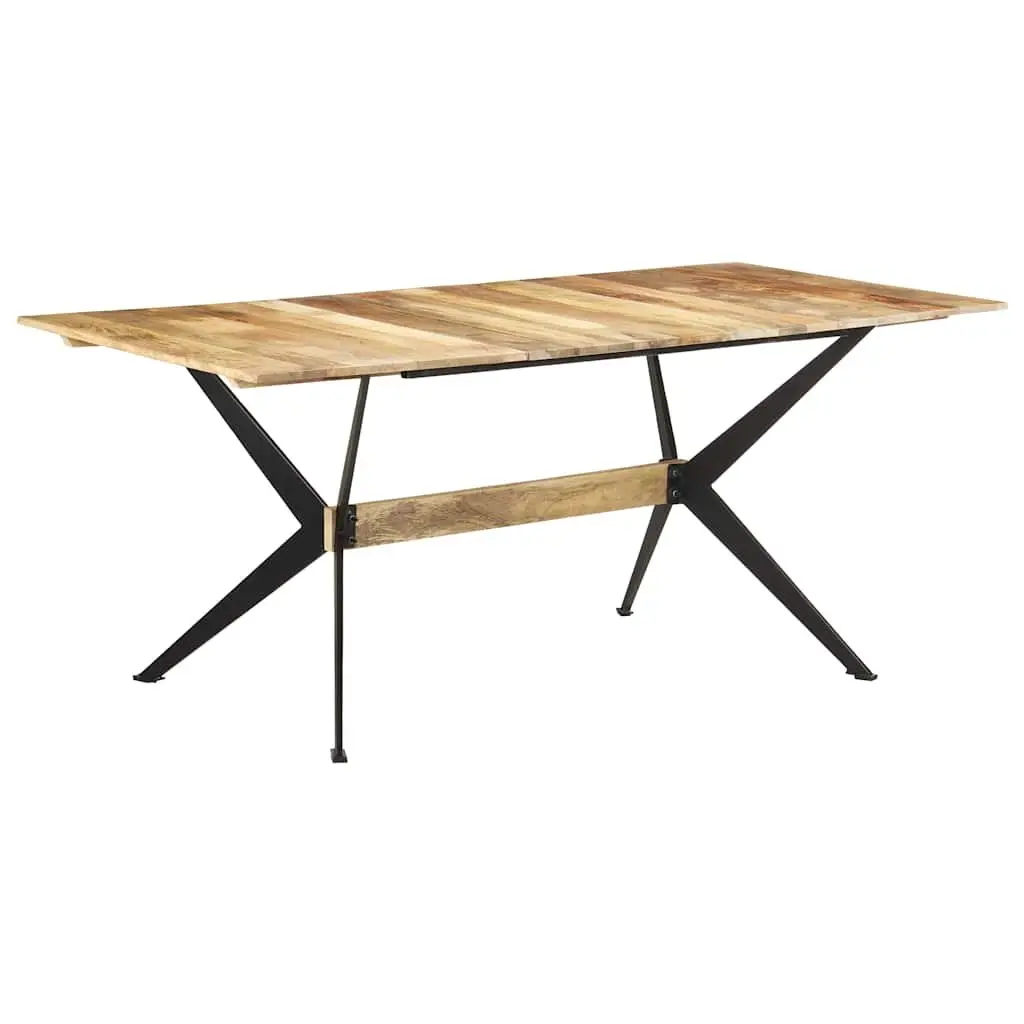 Dining Table Industrial Style 180x90x76cm Solid Mango Wood Brown
