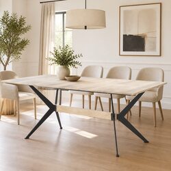 Solid Mango Wood Dining Table for Cozy Gatherings