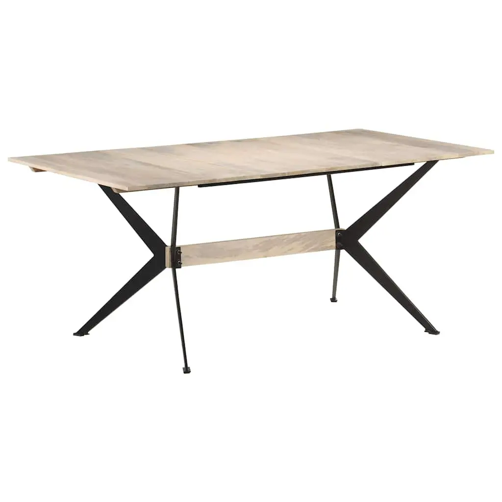 Solid Mango Wood Dining Table 180x90x76 cm Brown Kitchen Room Furniture