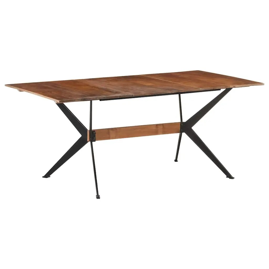 Solid Mango Wood Dining Table 180x90x76 cm Brown Kitchen Room Furniture