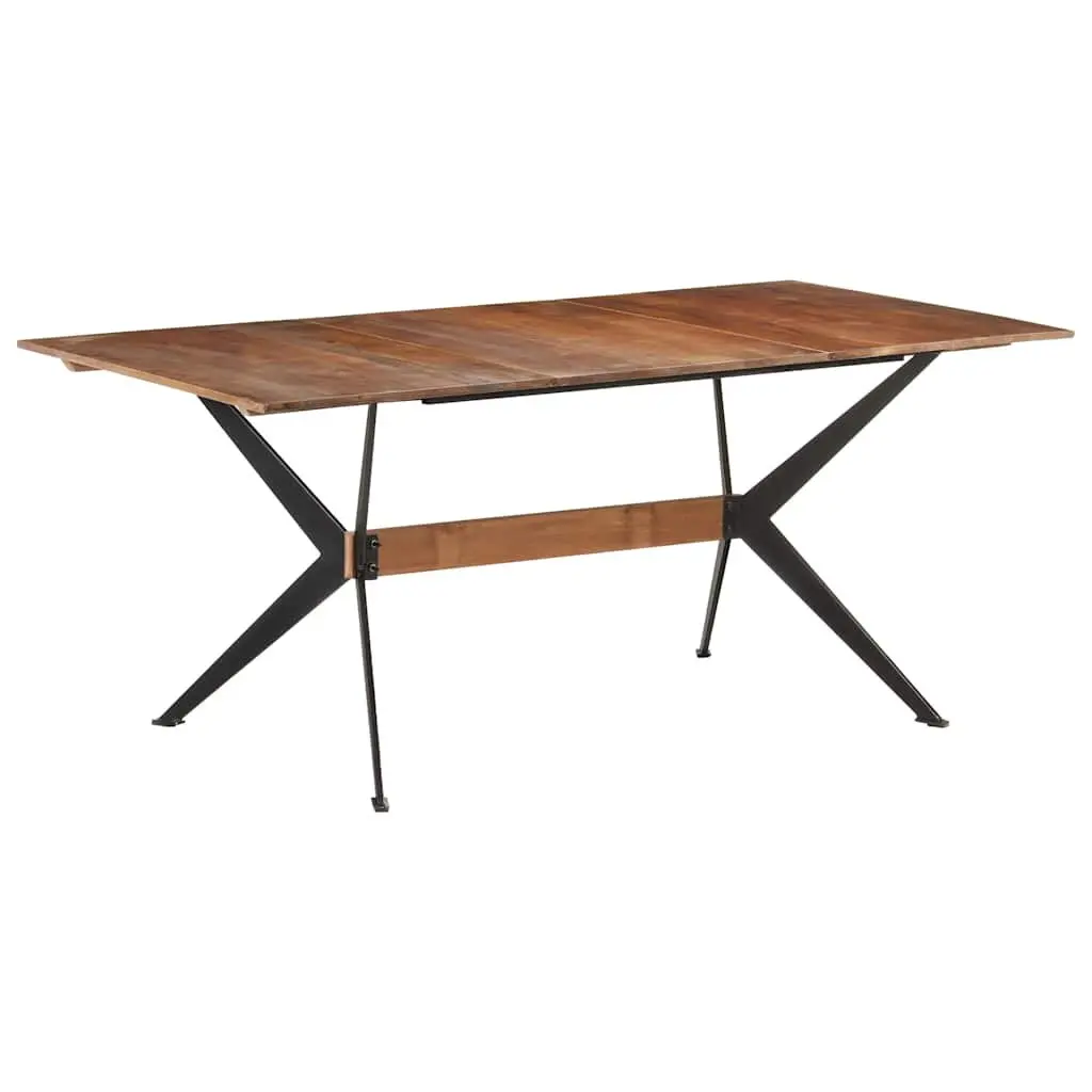 Solid Mango Wood Dining Table 180x90x76 cm Brown Kitchen Room Furniture