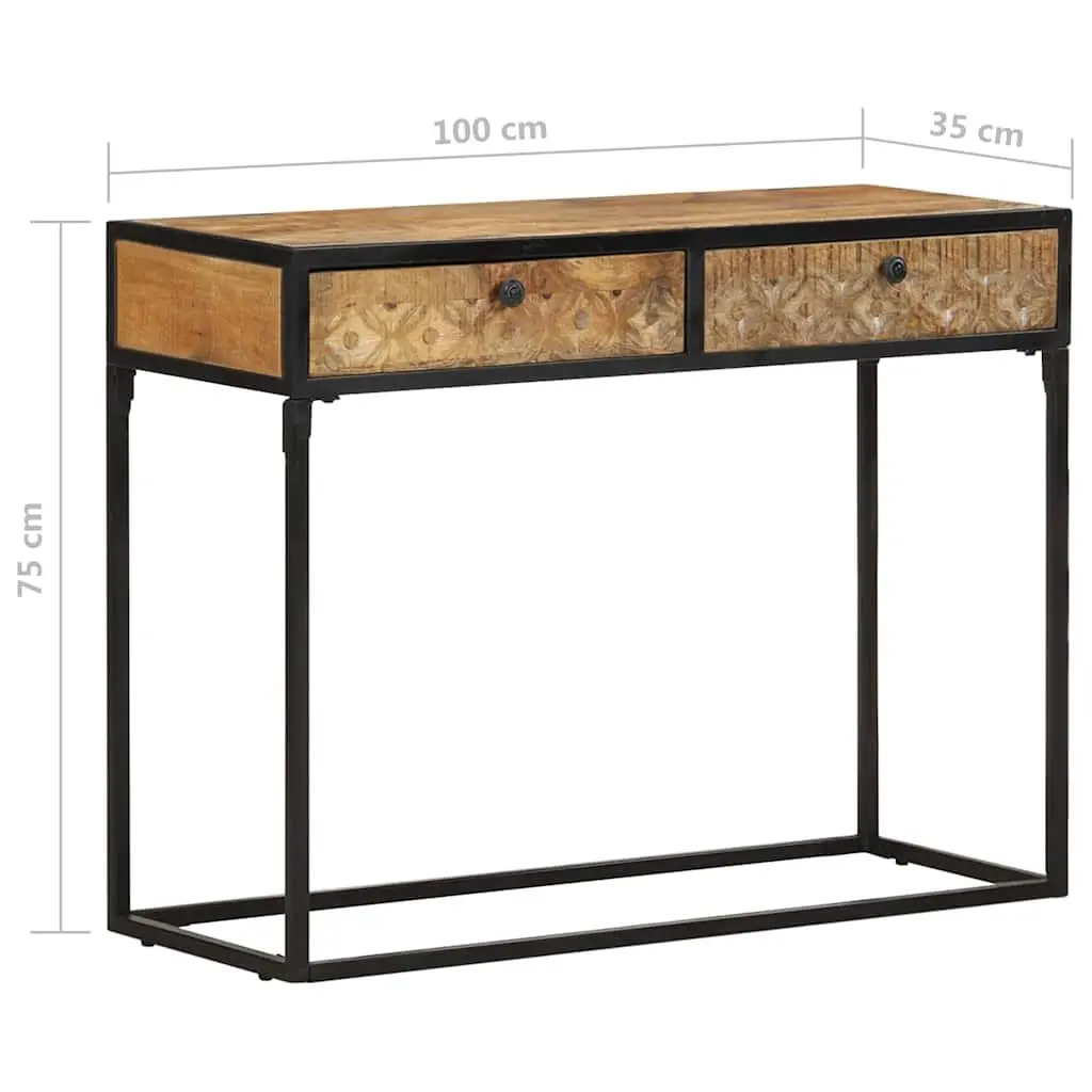 Console Table 100x35x75 cm End Table with Drawers Industrial Design Living Room