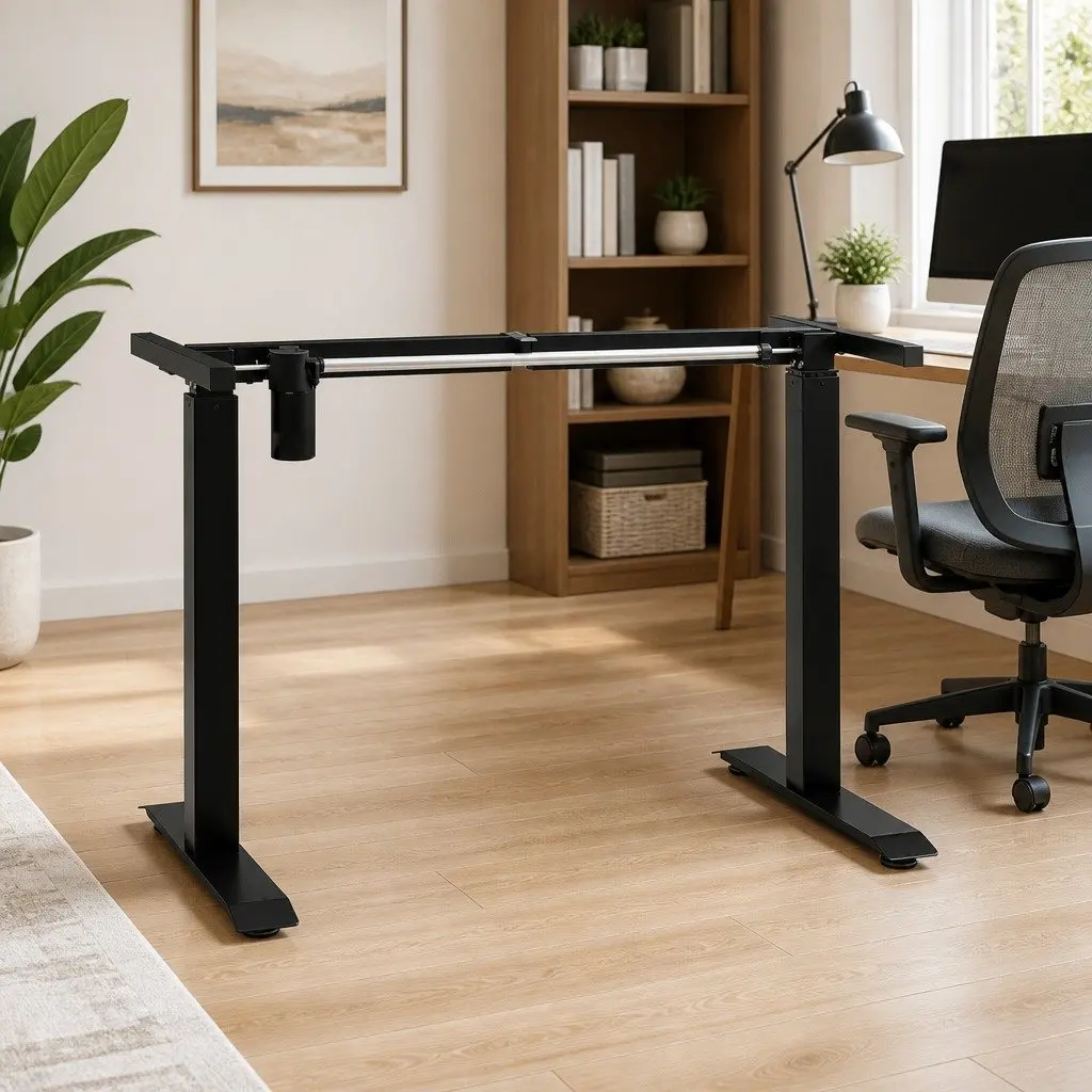 Electric Motorised Standing Desk Frame in Black