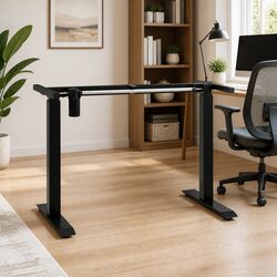 Electric Motorised Standing Desk Frame in Black