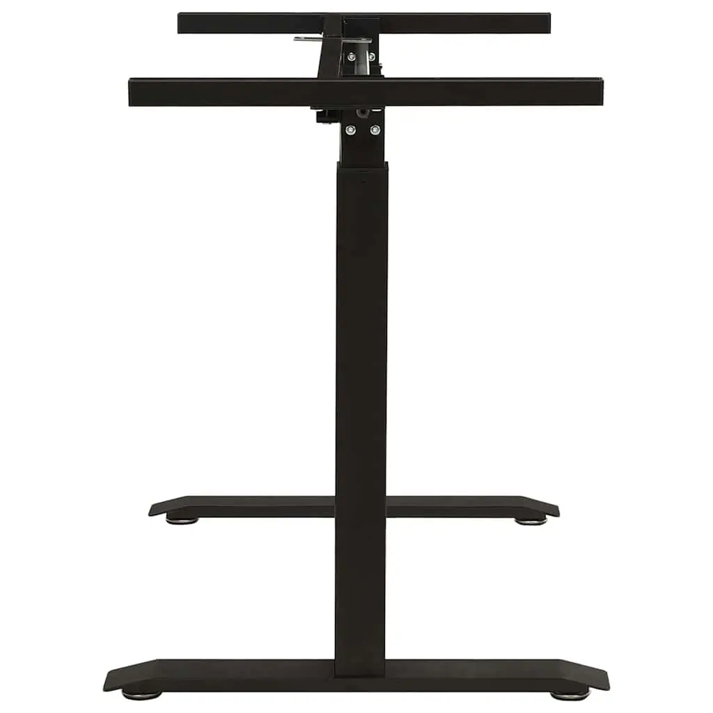 Black Manual Height Adjustable Desk Frame with Hand Crank