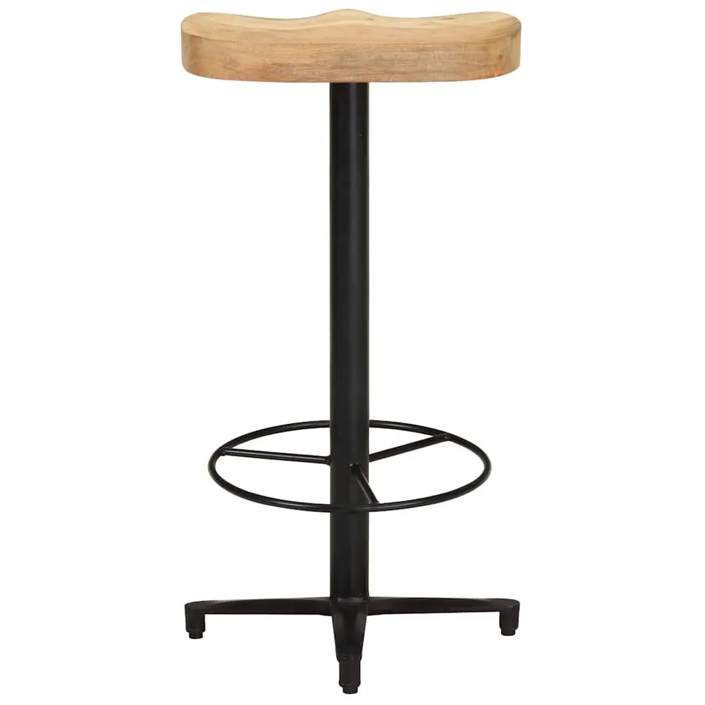 Brown Solid Mango Wood Bar Stools 76 cm, 2 pcs