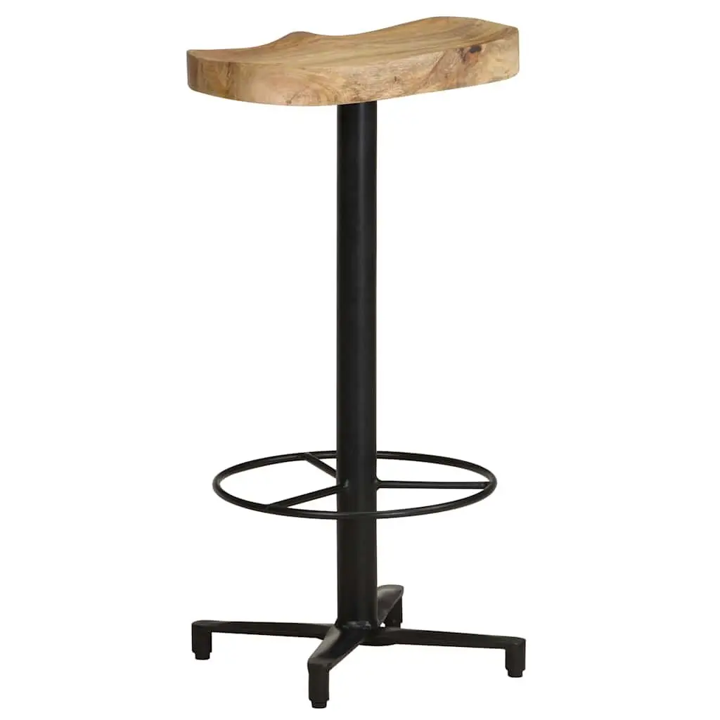 Brown Solid Mango Wood Bar Stools 76 cm, 2 pcs