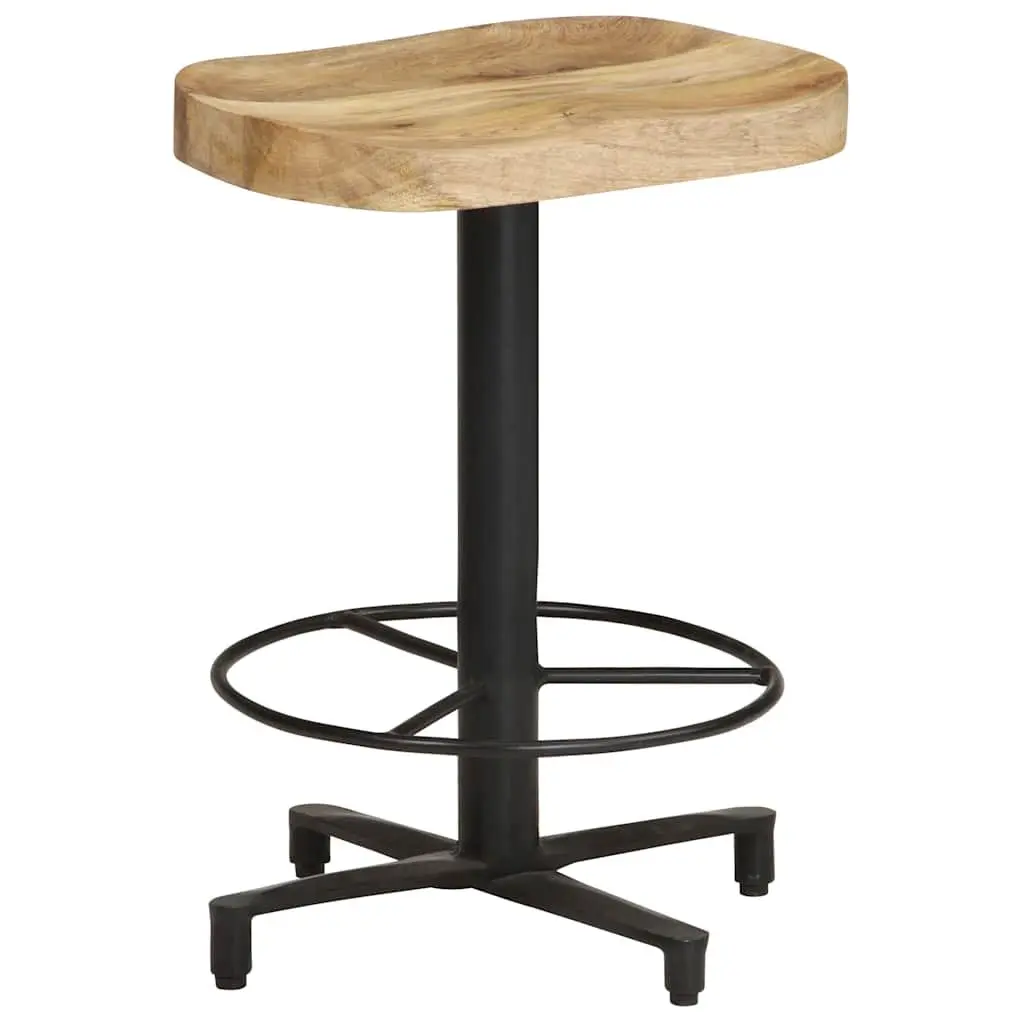 Bar Stools Solid Mango Wood Brown 52 cm Kitchen Counter Seating