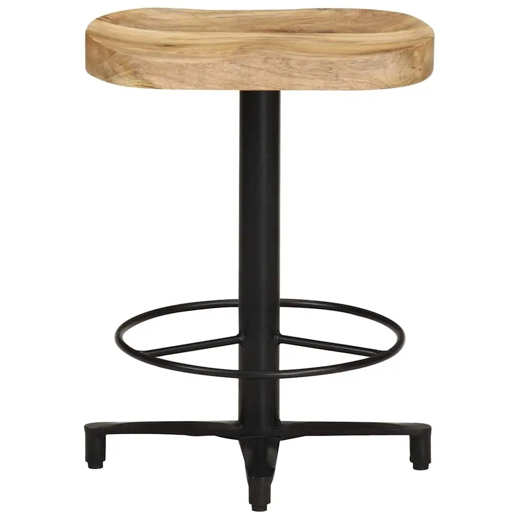 Bar Stools Solid Mango Wood Brown 52 cm Kitchen Counter Seating