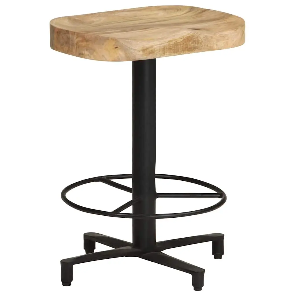 Bar Stools Solid Mango Wood Brown 52 cm Kitchen Counter Seating