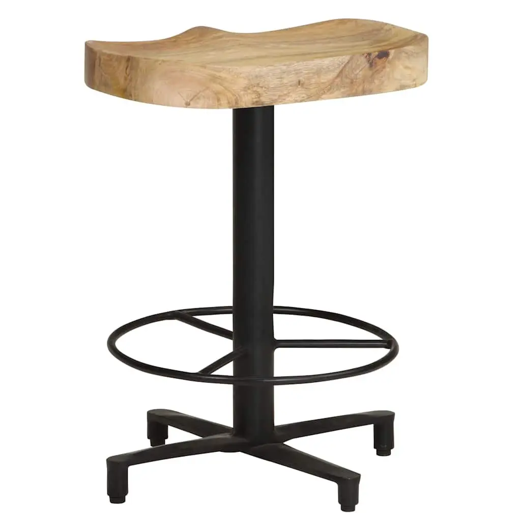 Bar Stools Solid Mango Wood Brown 52 cm Kitchen Counter Seating