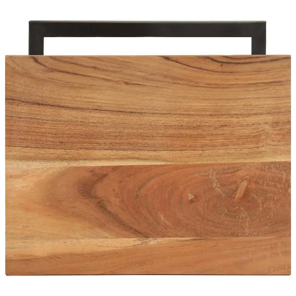 Solid Wood Accent Side Table in Brown