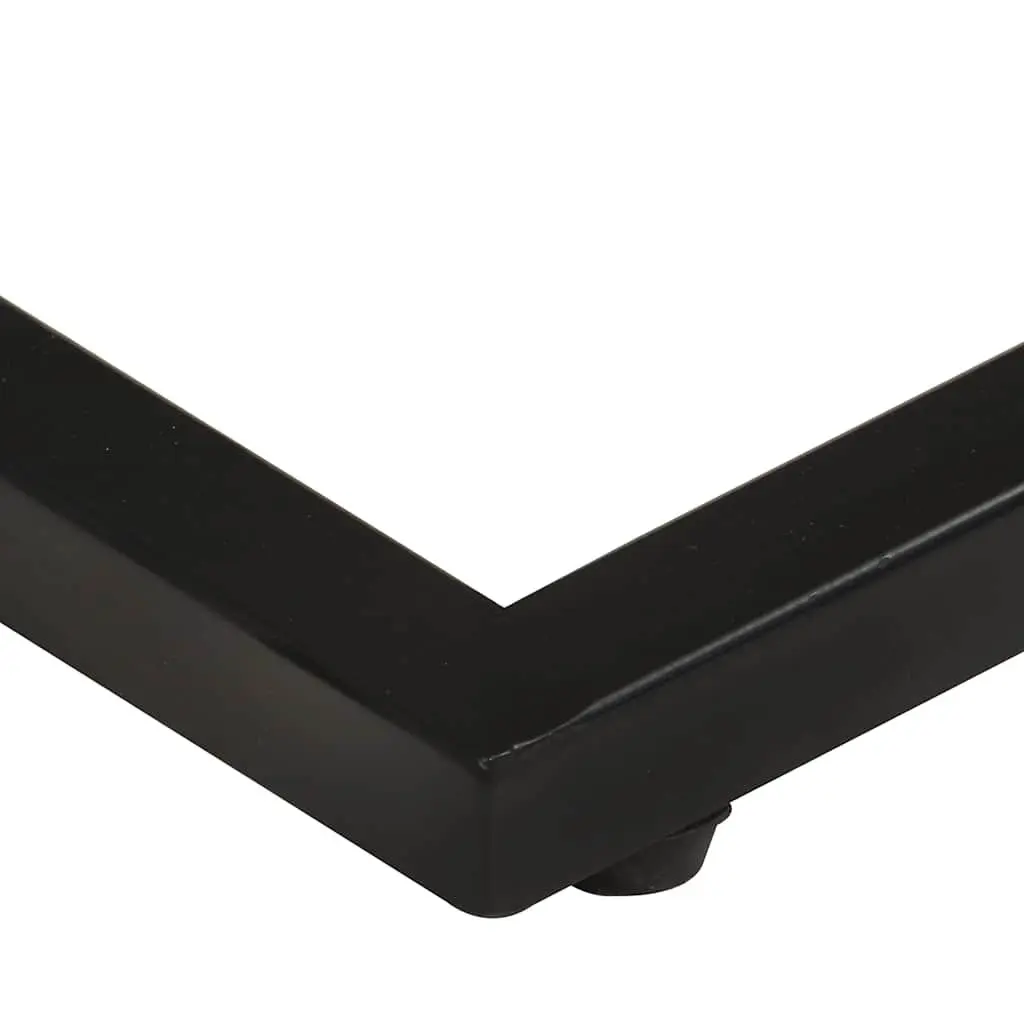 End Table Solid Reclaimed Wood Brown 2 pcs Powder-Coated Iron Legs