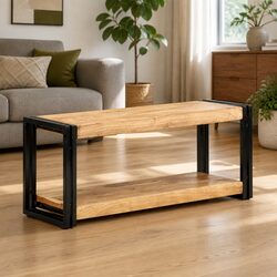 Solid Acacia Wood TV Cabinet with Shelf 90x30x40 cm