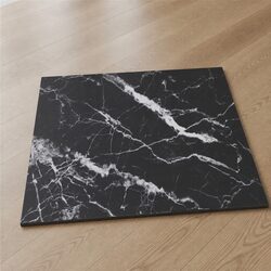 Black Marble Design Tempered Glass Table Top 60x60cm