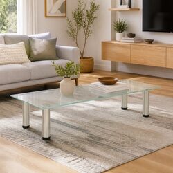 Tempered Glass TV Stand for Elegant Living Spaces