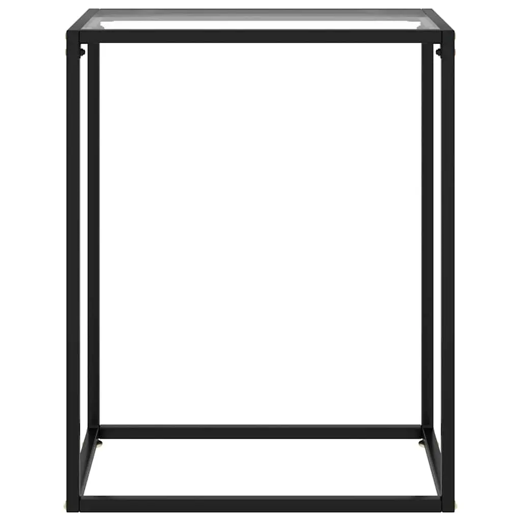 Console Table Tempered Glass Transparent Modern End Table Side Accent Furniture