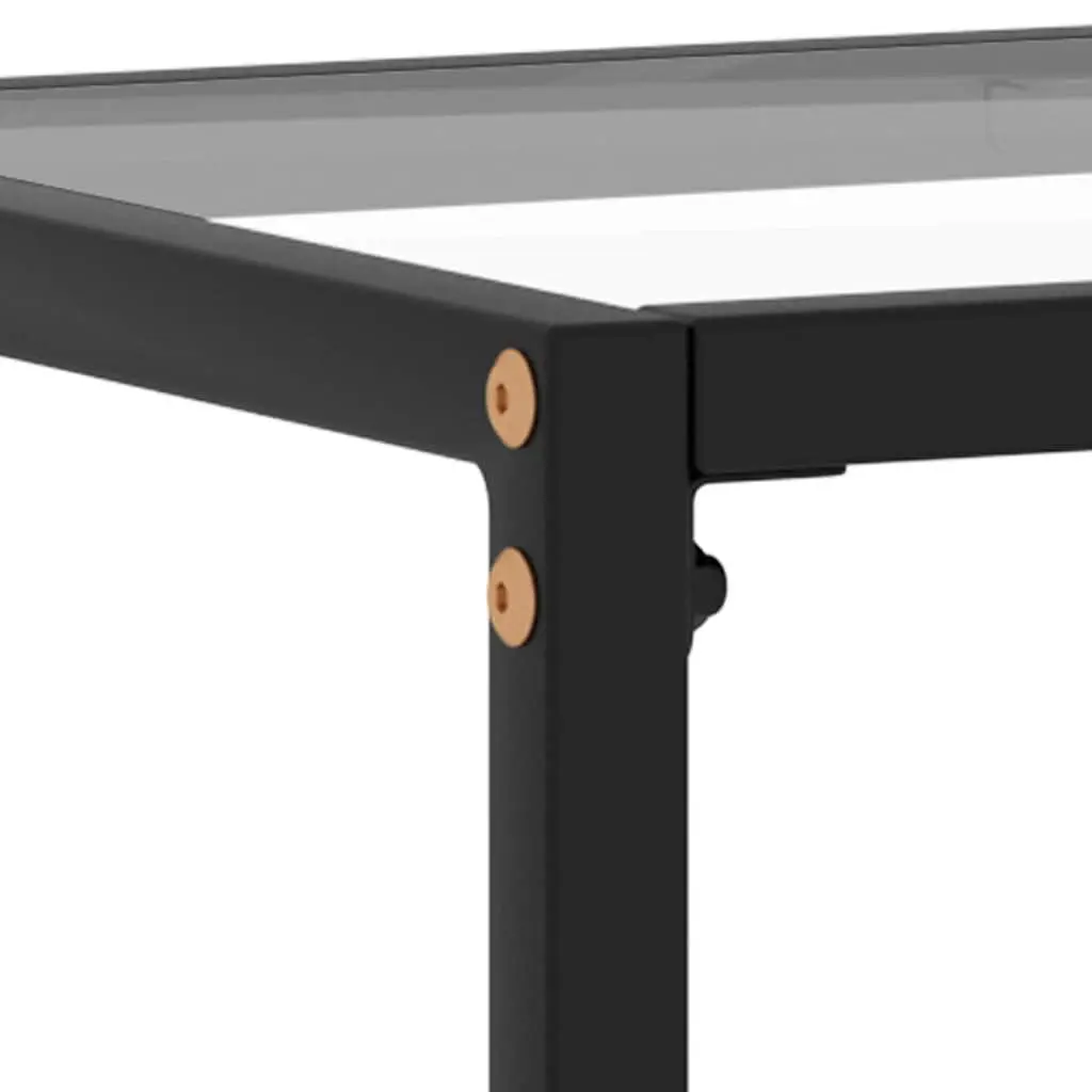 Console Table Tempered Glass Transparent Modern End Table Side Accent Furniture