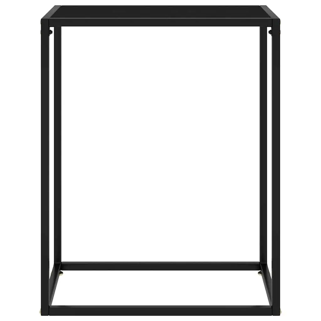 Black Tempered Glass Console Table for Living Spaces