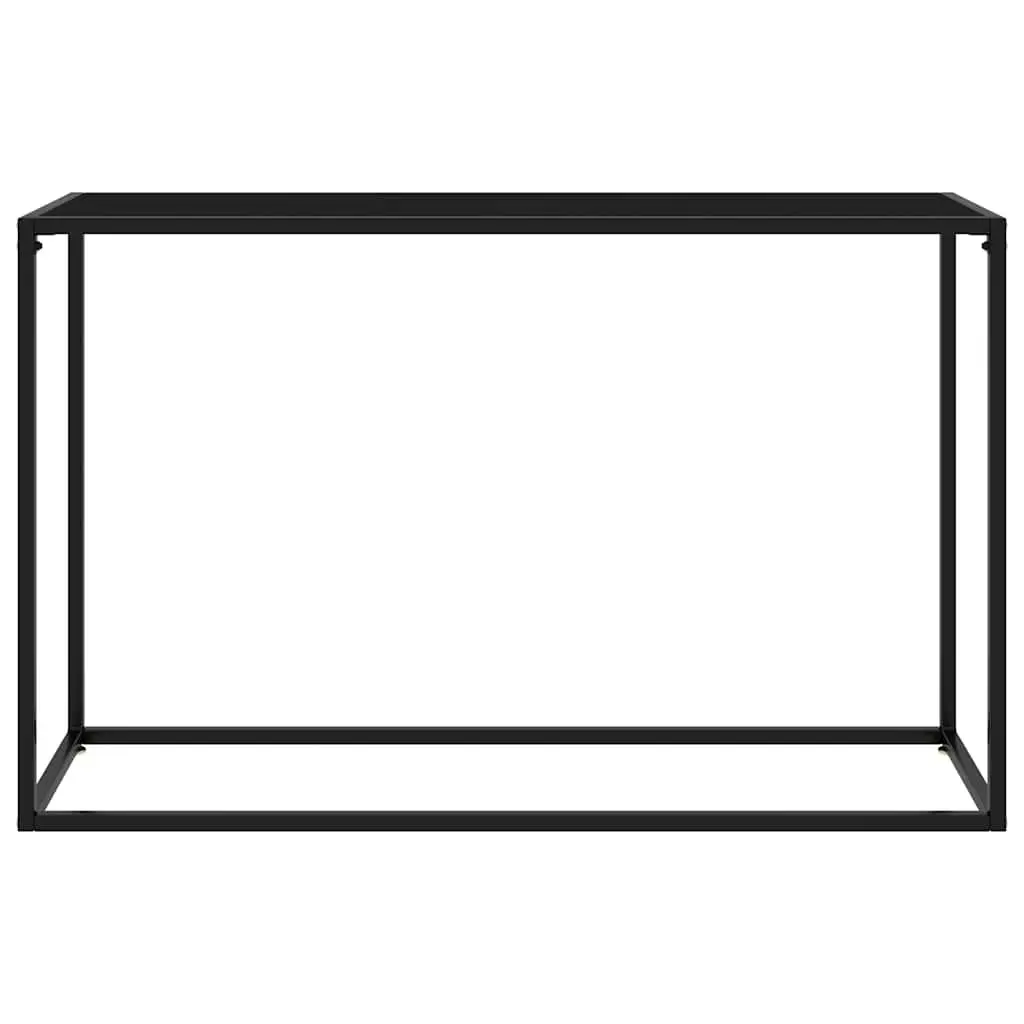 Black Console Table with Glass Top