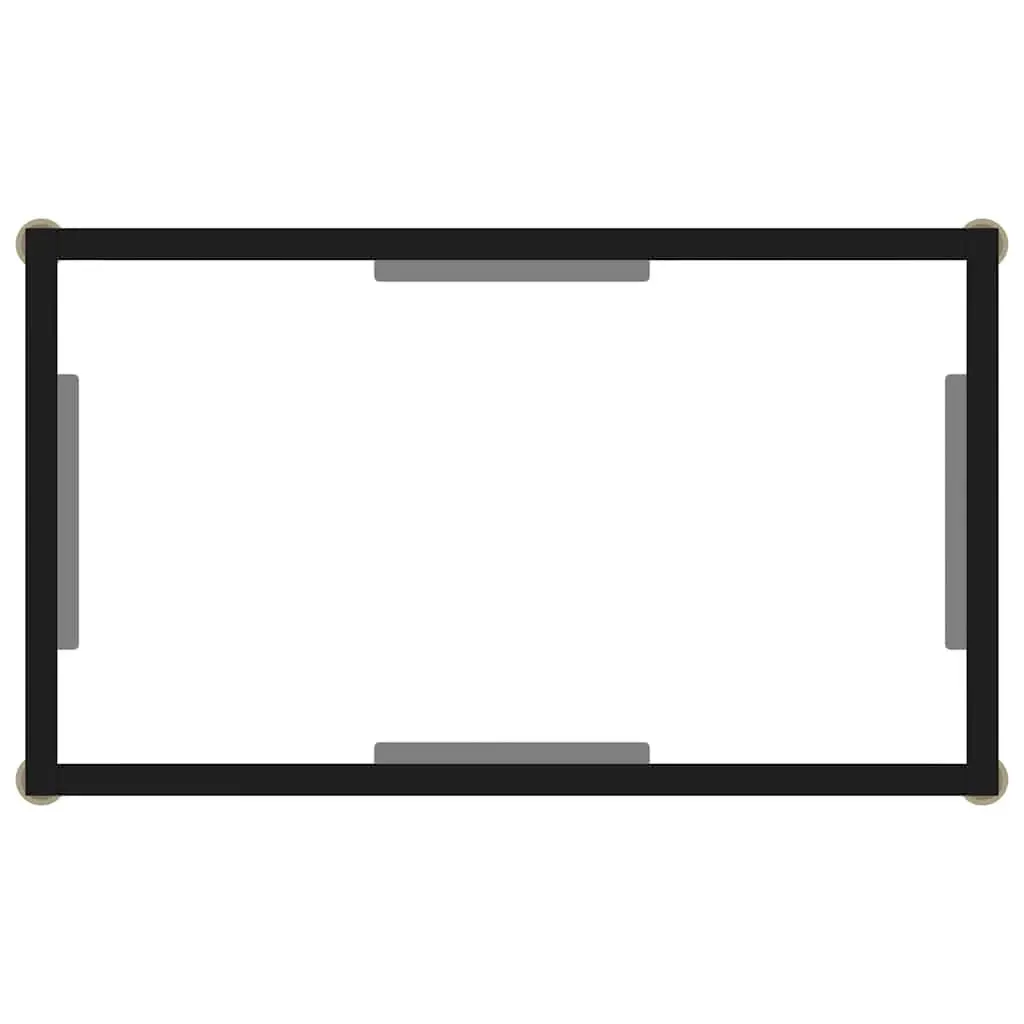 Console Table Tempered Glass 60 cm Powder-Coated Steel Frame with Shelf Storage