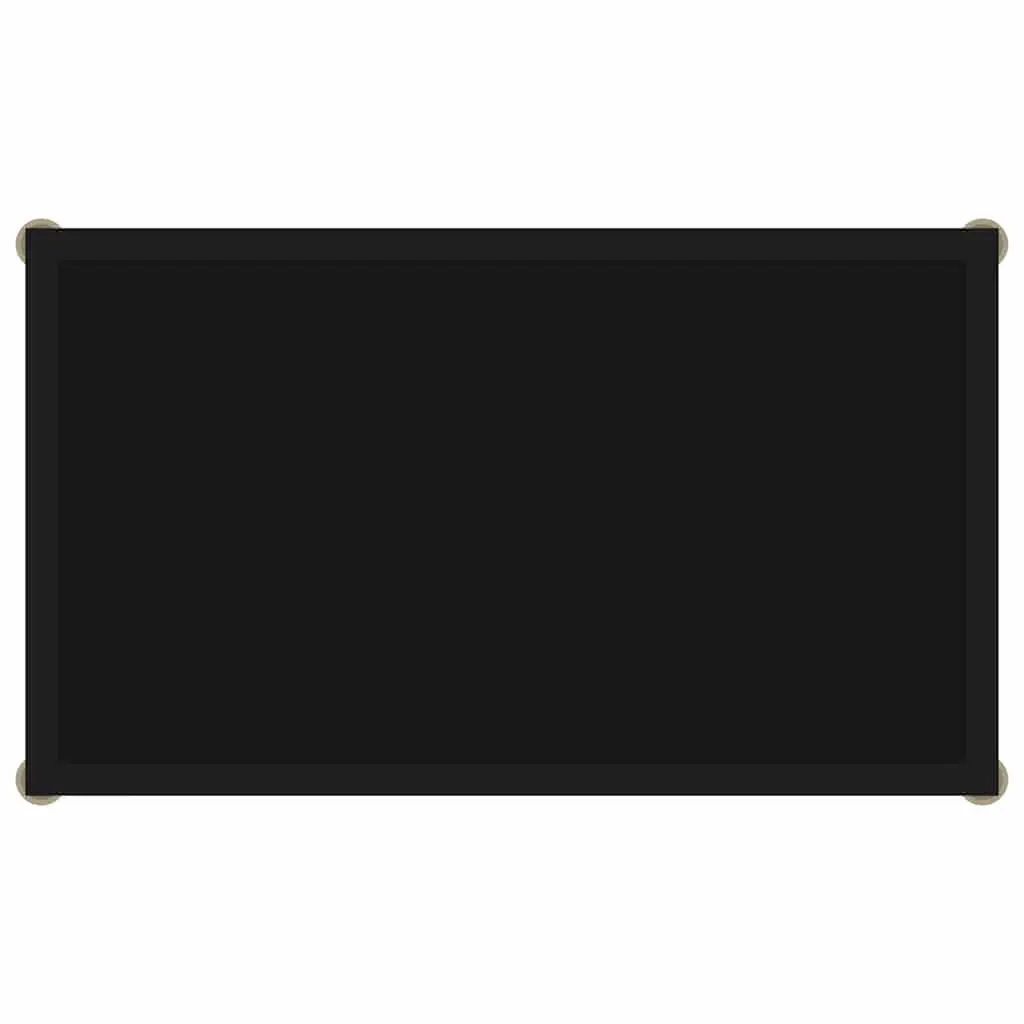 Black Glass Console Table with Storage Shelf