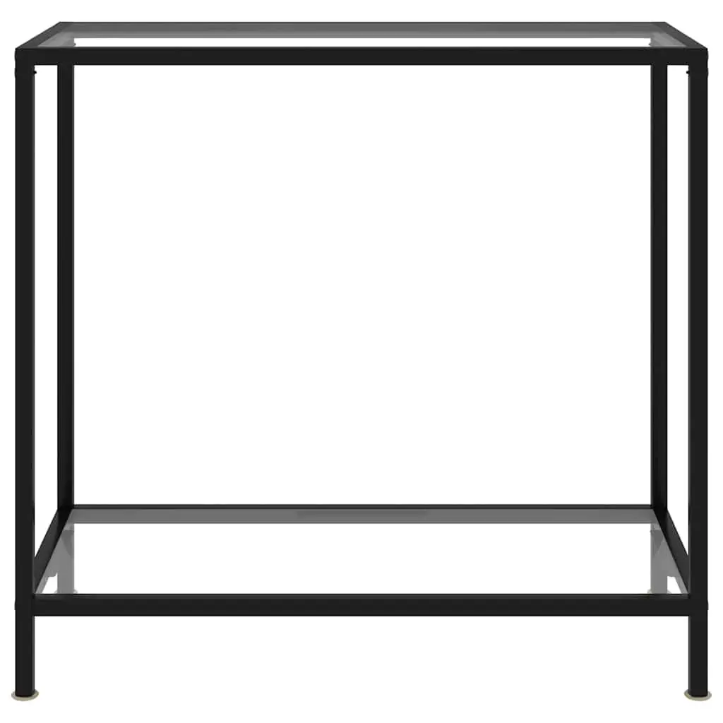 Console Table Tempered Glass Transparent Side End Table Living Room Furniture